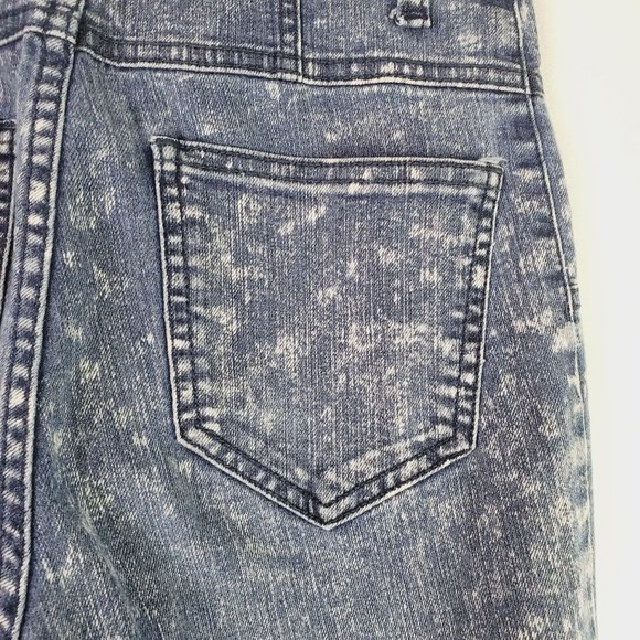 Cello Womens High Waist Acid Wash Skinny Jean w/ 3 Front Button Sz 1 - Picture 7 of 10